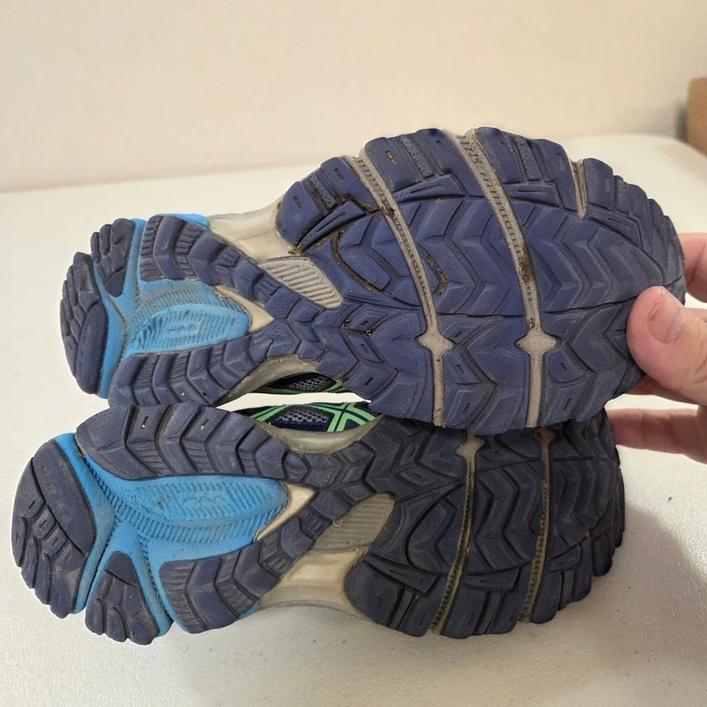 ASICS Gel-Kahana 7 Womens Trail Running Shoes Navy Blue Neon Yellow T4G6N Size 7